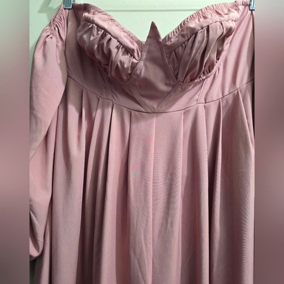 Pink Corset Detail Bardot Wide Leg Maternity Jumpsuit size 8 - Picture 5 of 16